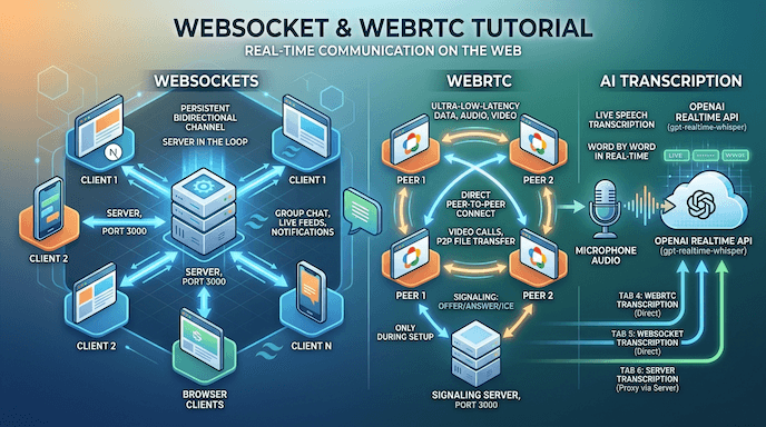 WEBSOCKET & WEBRTC TUTORIAL: REAL-TIME COMMUNICATION ON THE WEB